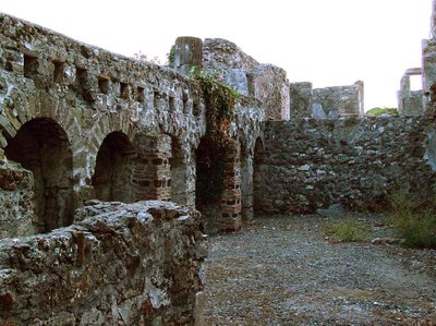 Courtyard of a ruined house by Roman